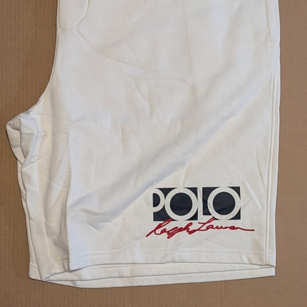 Ralph Lauren Mens Polo White Sweat Shorts - Hard To Find Size 3XB